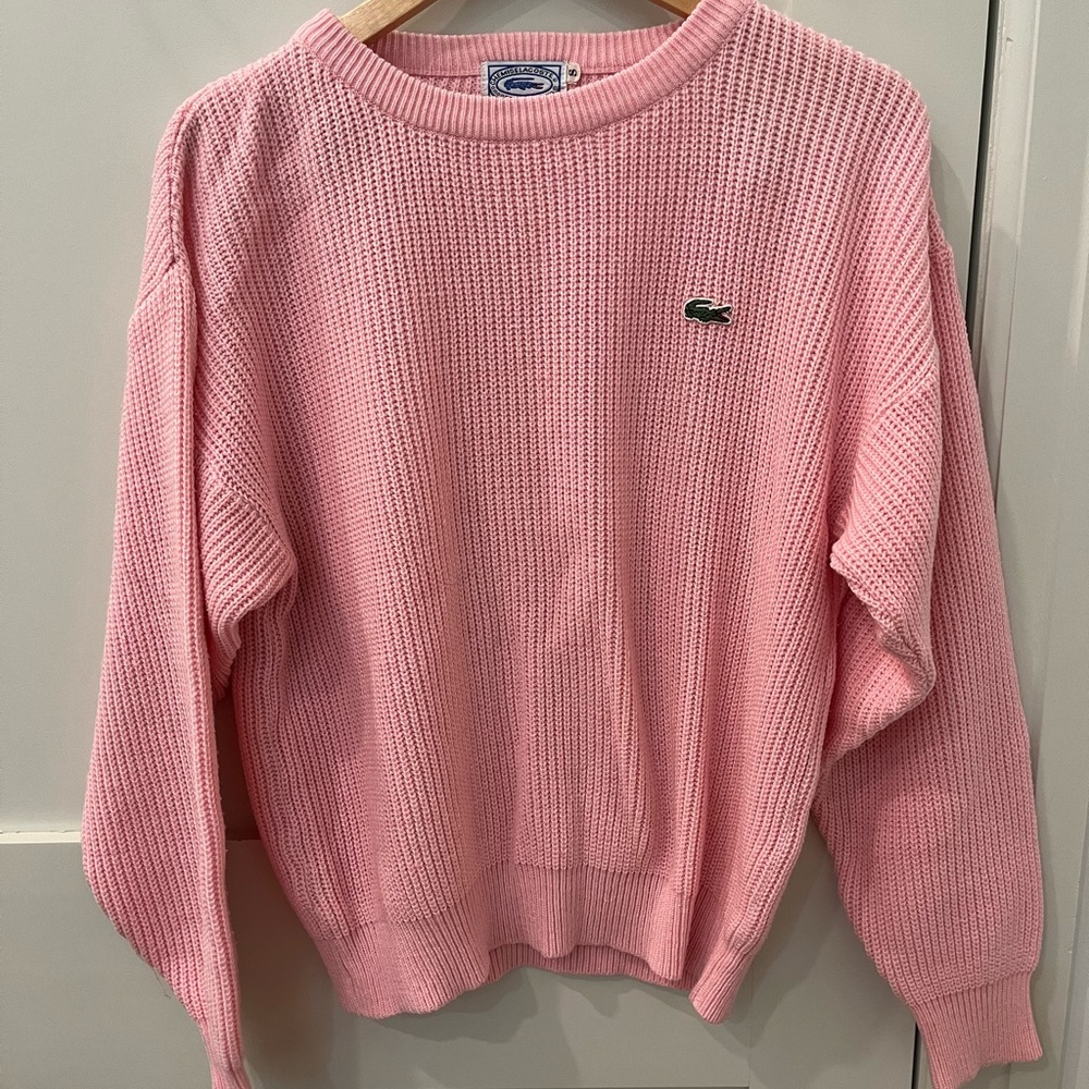 Vintage Lacoste Pink Crew Neck Sweater